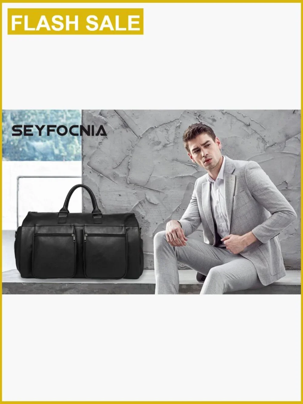 Convertible Travel Garment Bag 2-in-1 Carry On Duffel Suit Bag for Men Women